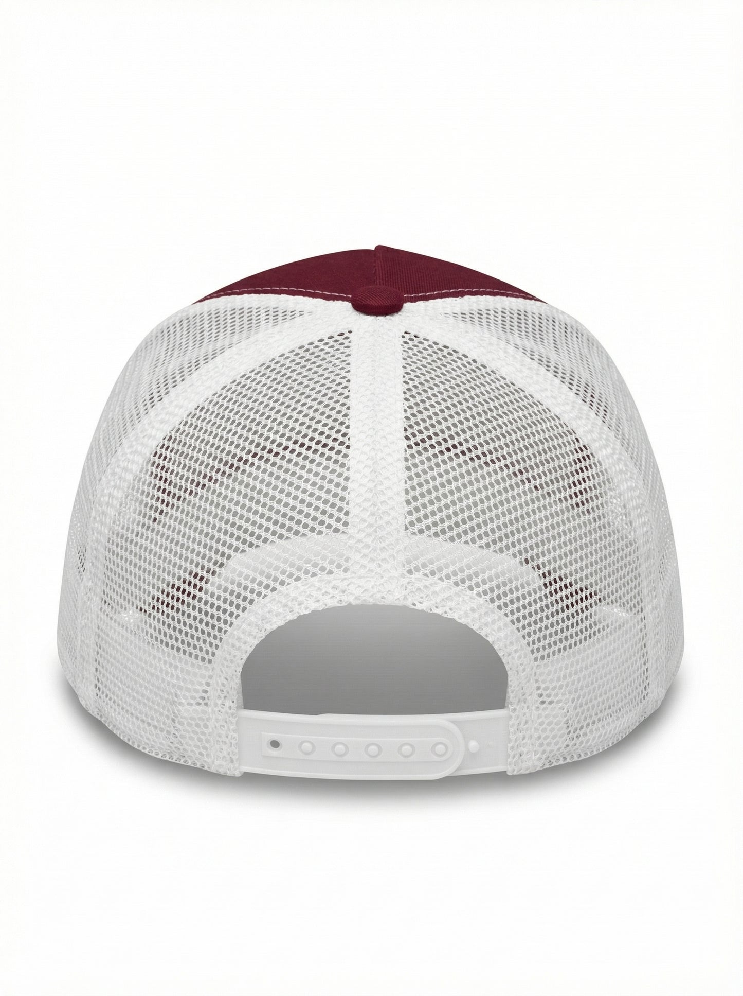 Classic Mesh Trucker Cap Maroon White