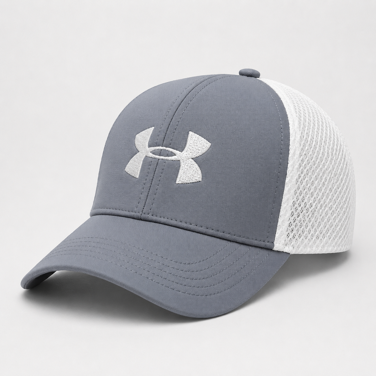 UltraFlex Athletic Fitted Cap Grey/white