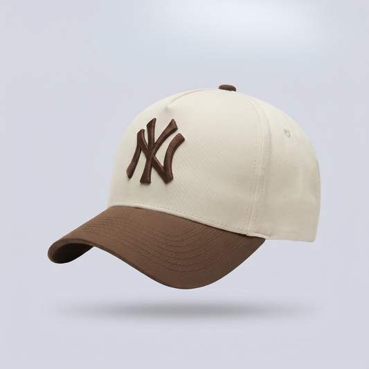 Classic Baseball Cap Brown Cream