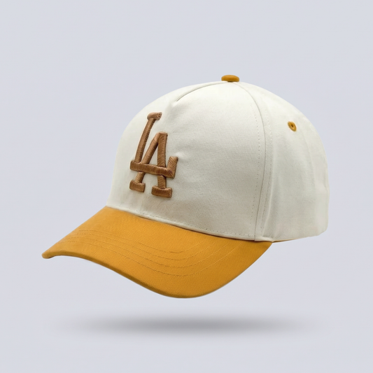 Classic Baseball Cap Orange White