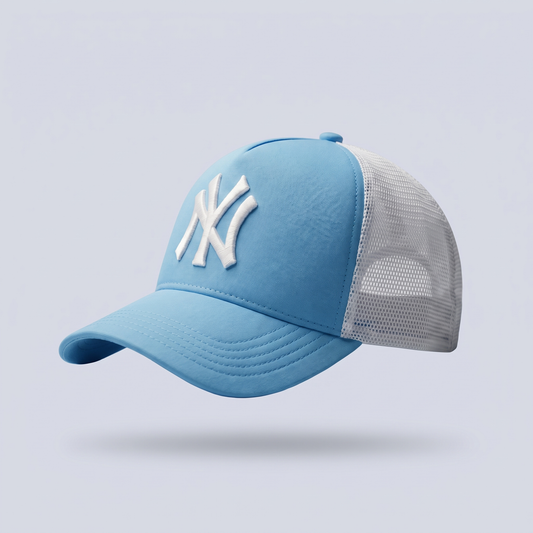 Classic Mesh Trucker Cap Blue White