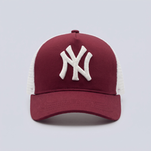 Classic Mesh Trucker Cap Maroon White