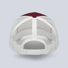 Classic Mesh Trucker Cap Maroon White