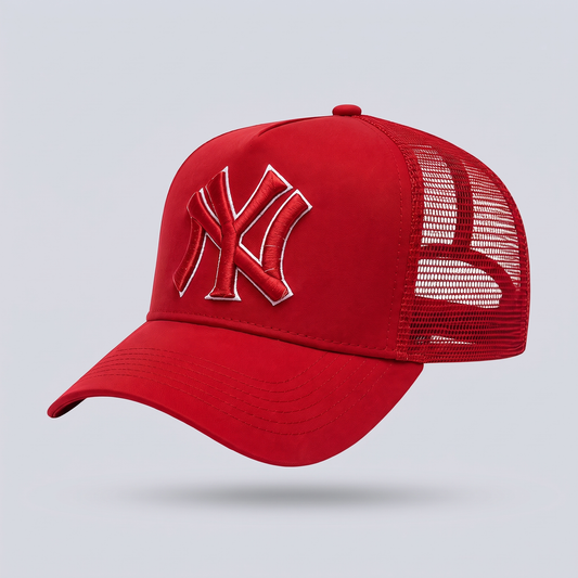 Classic Mesh Trucker Cap  Red