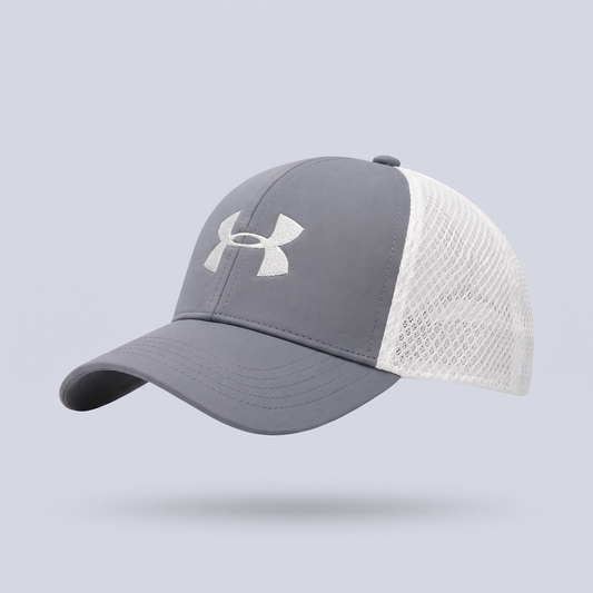 UltraFlex Athletic Fitted Cap Grey/white