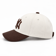 Classic Baseball Cap Brown White