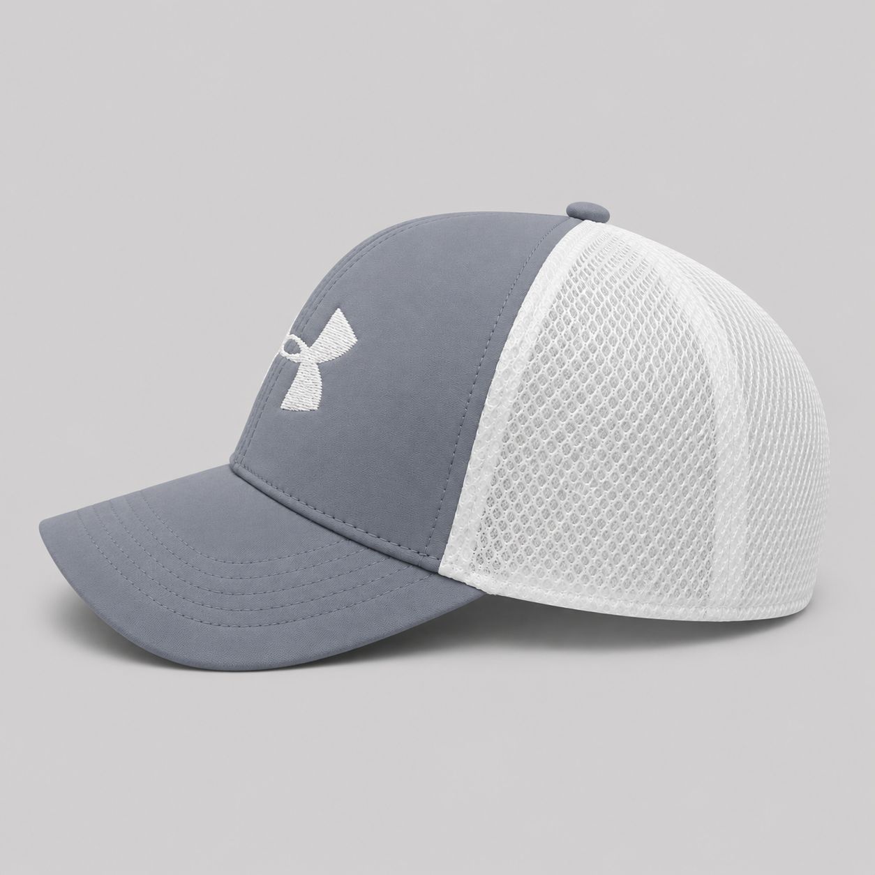 UltraFlex Athletic Fitted Cap Grey/white
