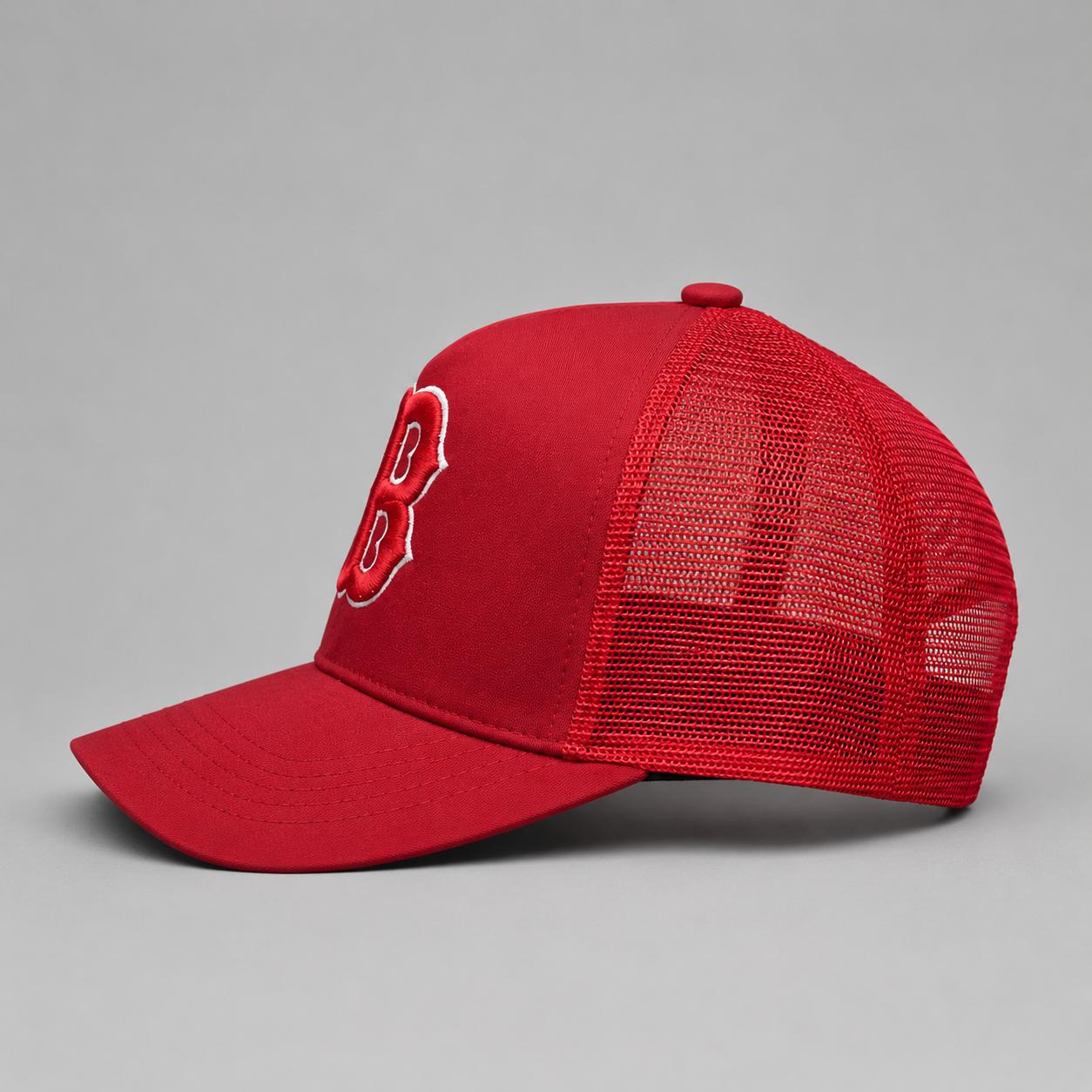 Classic Mesh Trucker Cap  Red