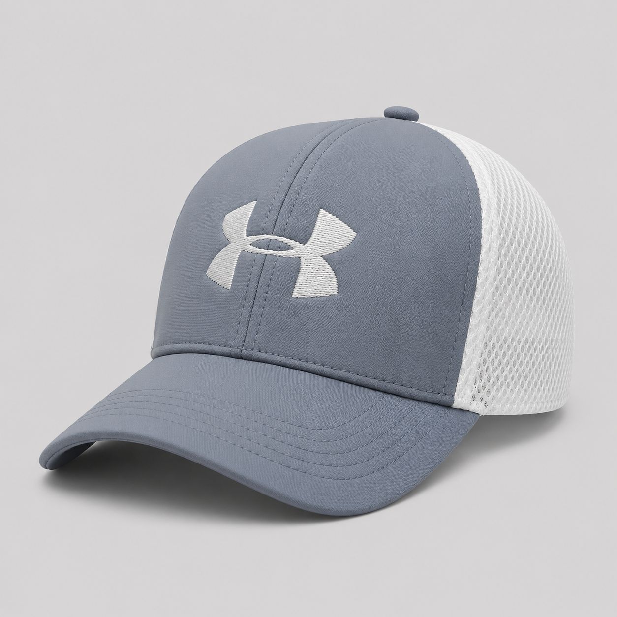 UltraFlex Athletic Fitted Cap Grey/white