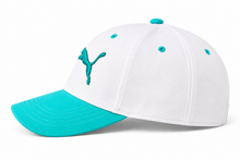 Classic baseball cap White and Turquoise