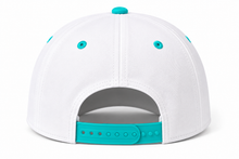 Classic baseball cap White and Turquoise